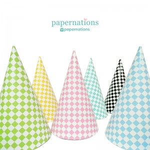 Diamond Pattern Cone Hats